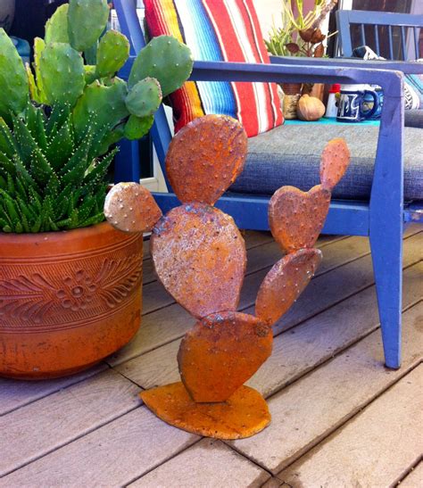 sheet metal cactus|metal cactus for the yard.